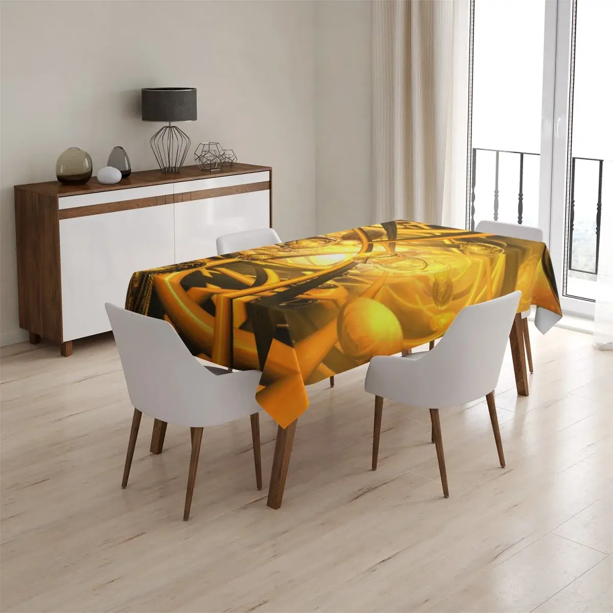 Ubrus Žlutá abstrakce - 130x170 cm