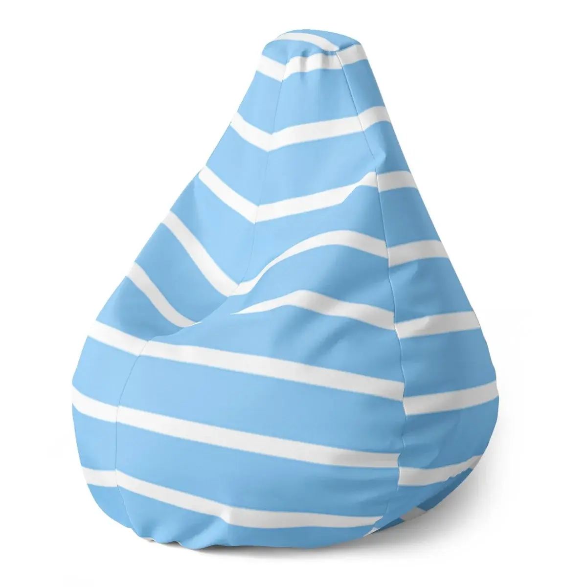 Sedací vak Pear Modrobílé pruhy - 70 x 95 x 15 cm