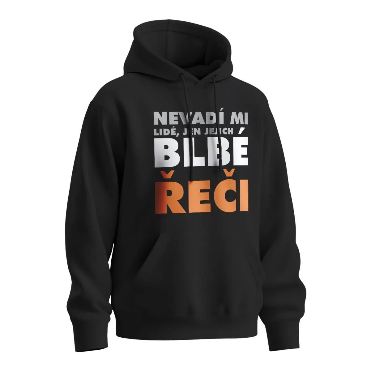 Mikina s potiskem Nevadí mi lidé, jen jejich - černá