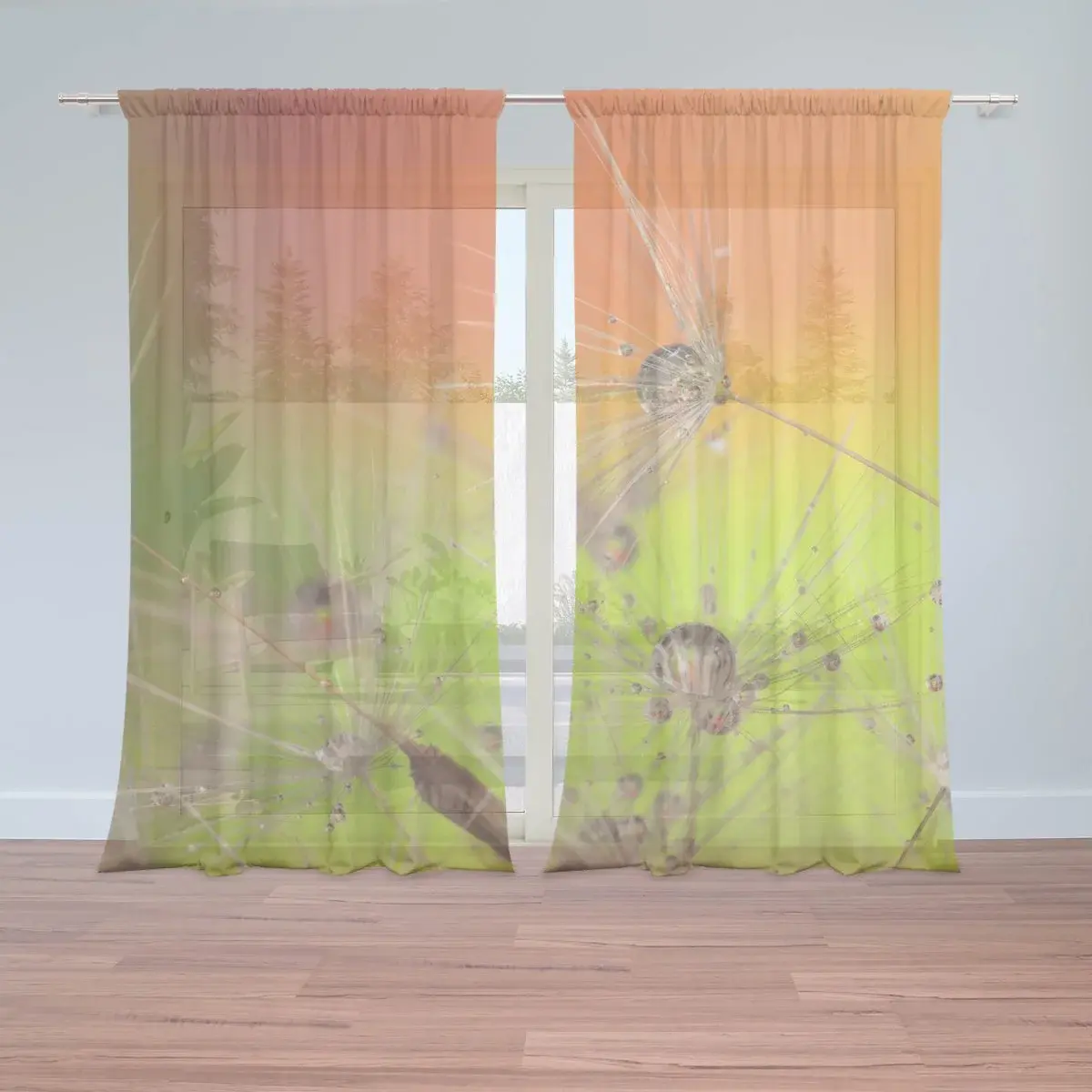 Záclony Odkvetlé pampelišky: 2ks 150x250cm