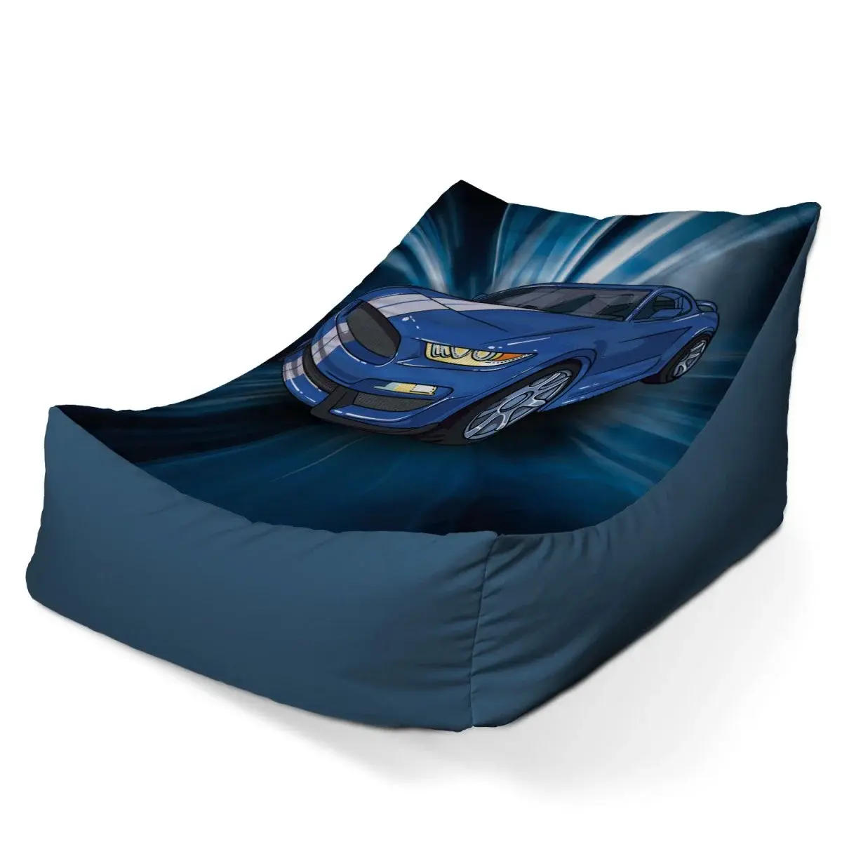 Sedací vak Lounge Mustang Modré pozadí - 120 x 100 x 80 cm