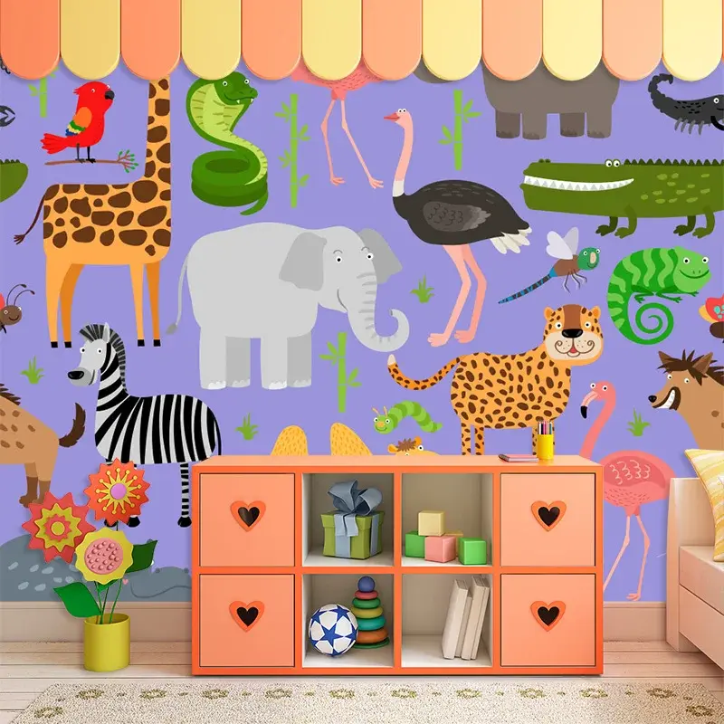 Tapeta Animované safari - 125x75 cm