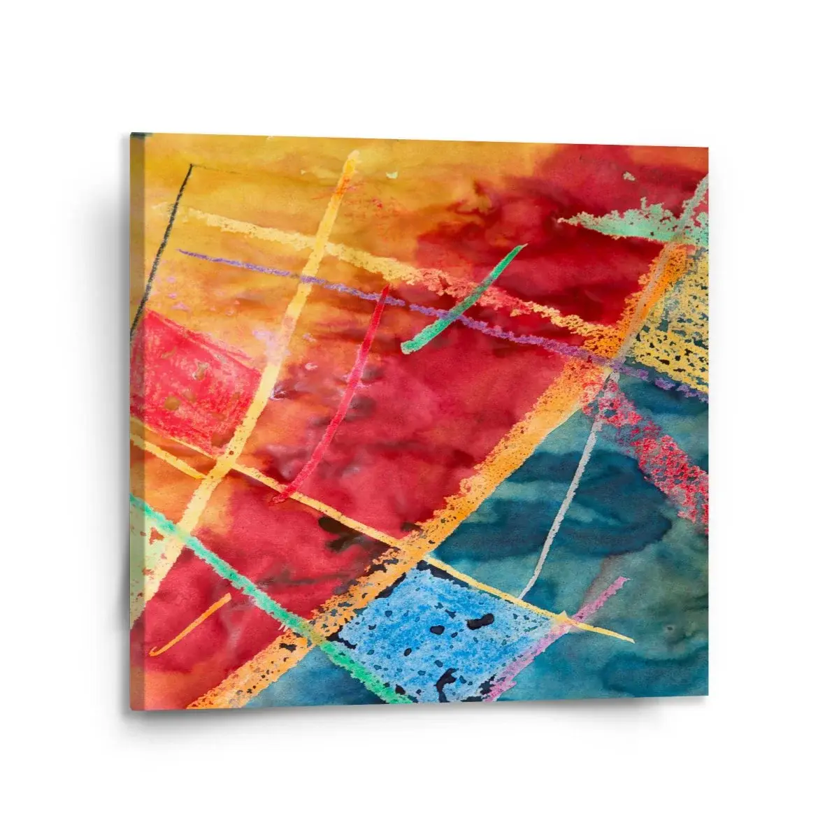 Obraz Barevné čáry - 110x110 cm