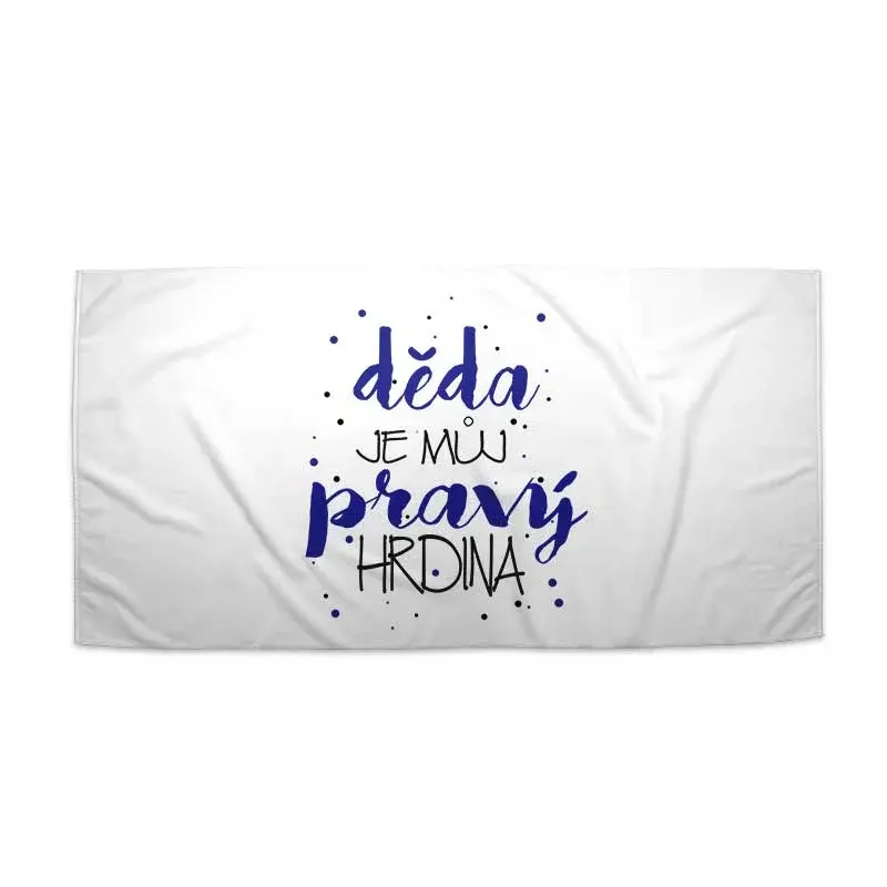 Ručník Děda je můj pravý hrdina - 70x140 cm