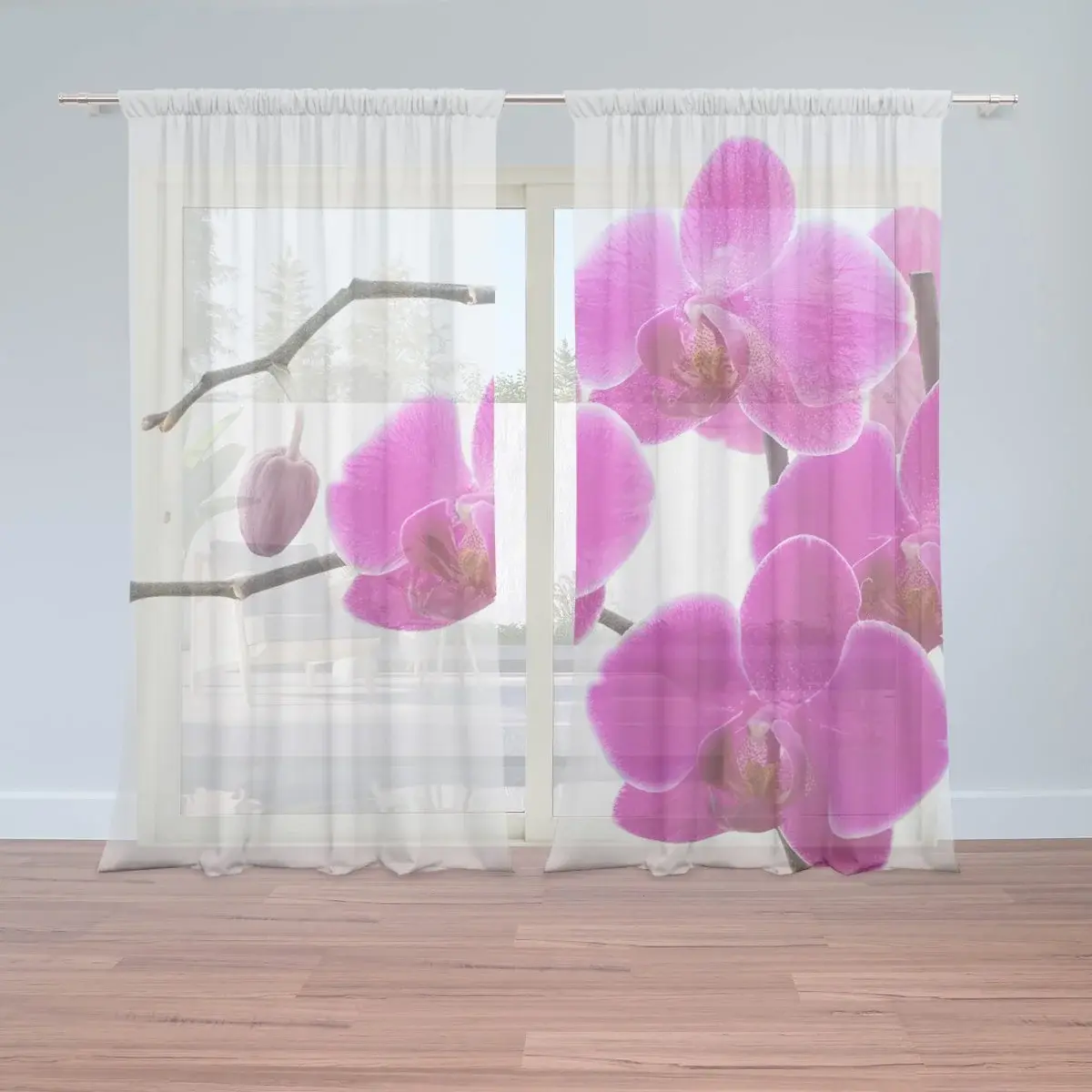 Záclony Fialové orchideje: 2ks 150x250cm