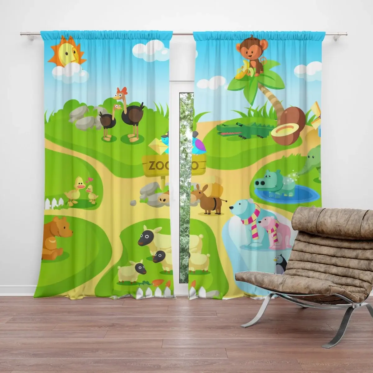 Závěs Dětský motiv 3: 2ks 140x250cm
