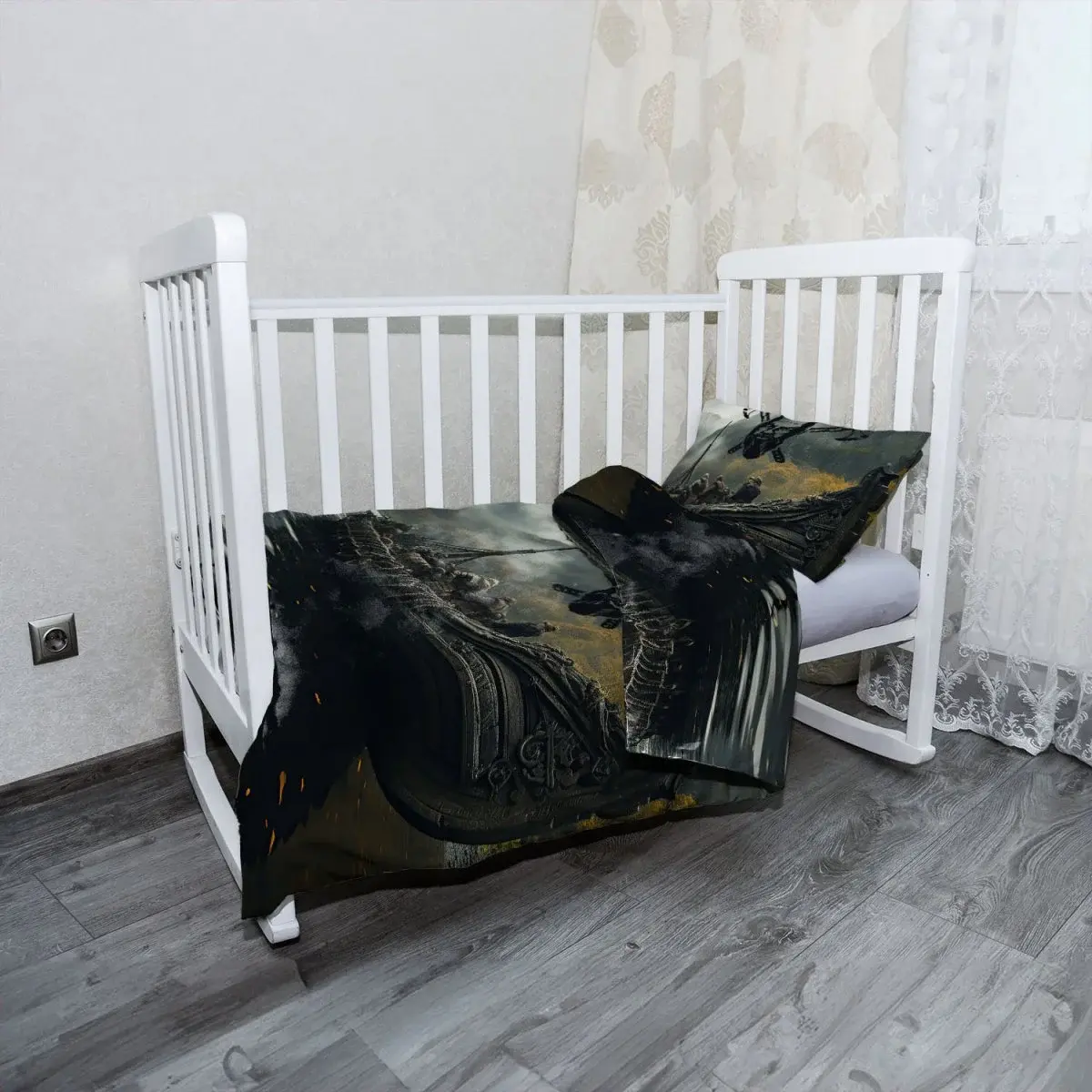 Mikroplyšové dětské povlečení do postýlky Vikingové Loď - 120x90 / 40x60