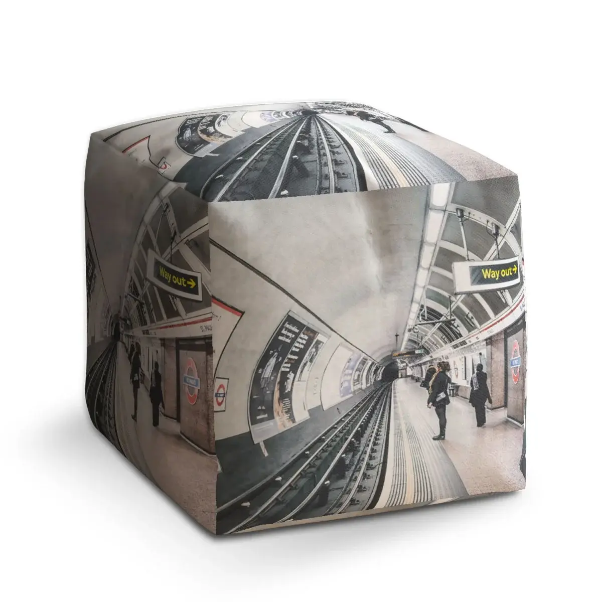 Taburet Cube Stanice metra - 60x60x60 cm