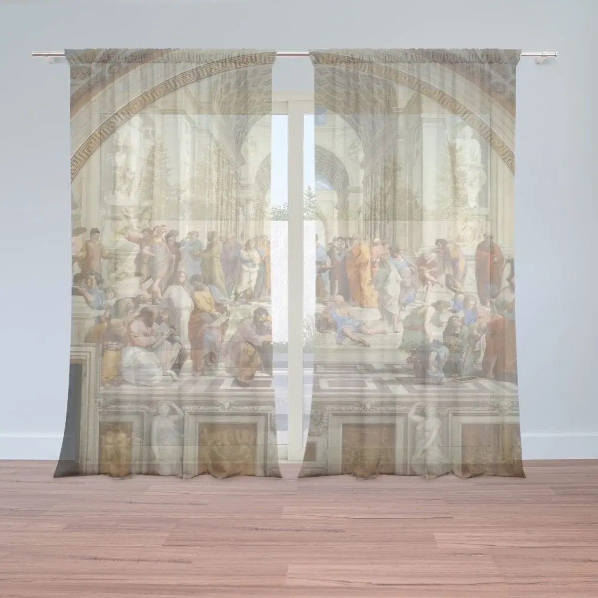 Záclony Athénská škola - Raffael Santi: 2ks 150x250cm