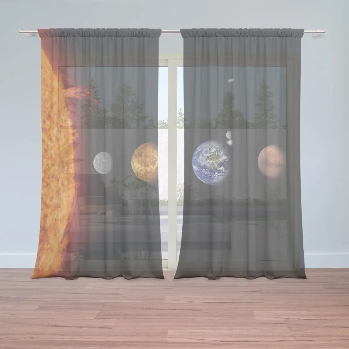 Záclony Planety a slunce: 2ks 150x250cm
