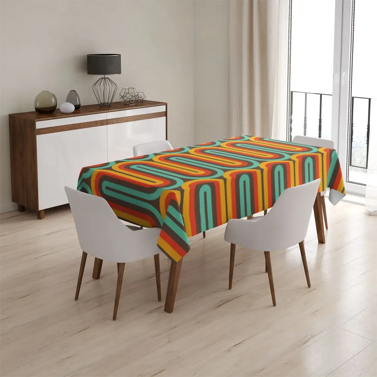 Ubrus Retro vlny - 90x90 cm