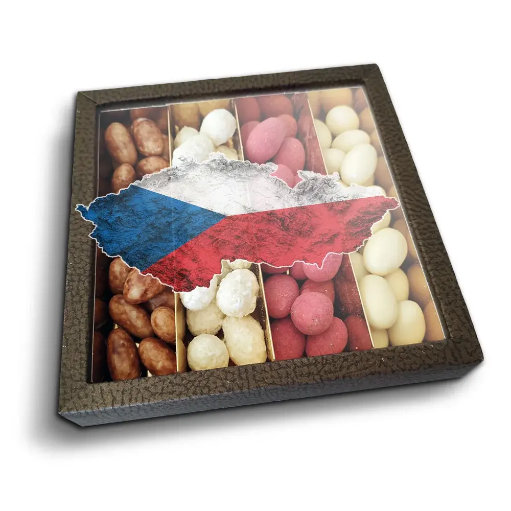 Mandle v čokoládě Česká vlajka - Hrdě za Česko - 4x 80g