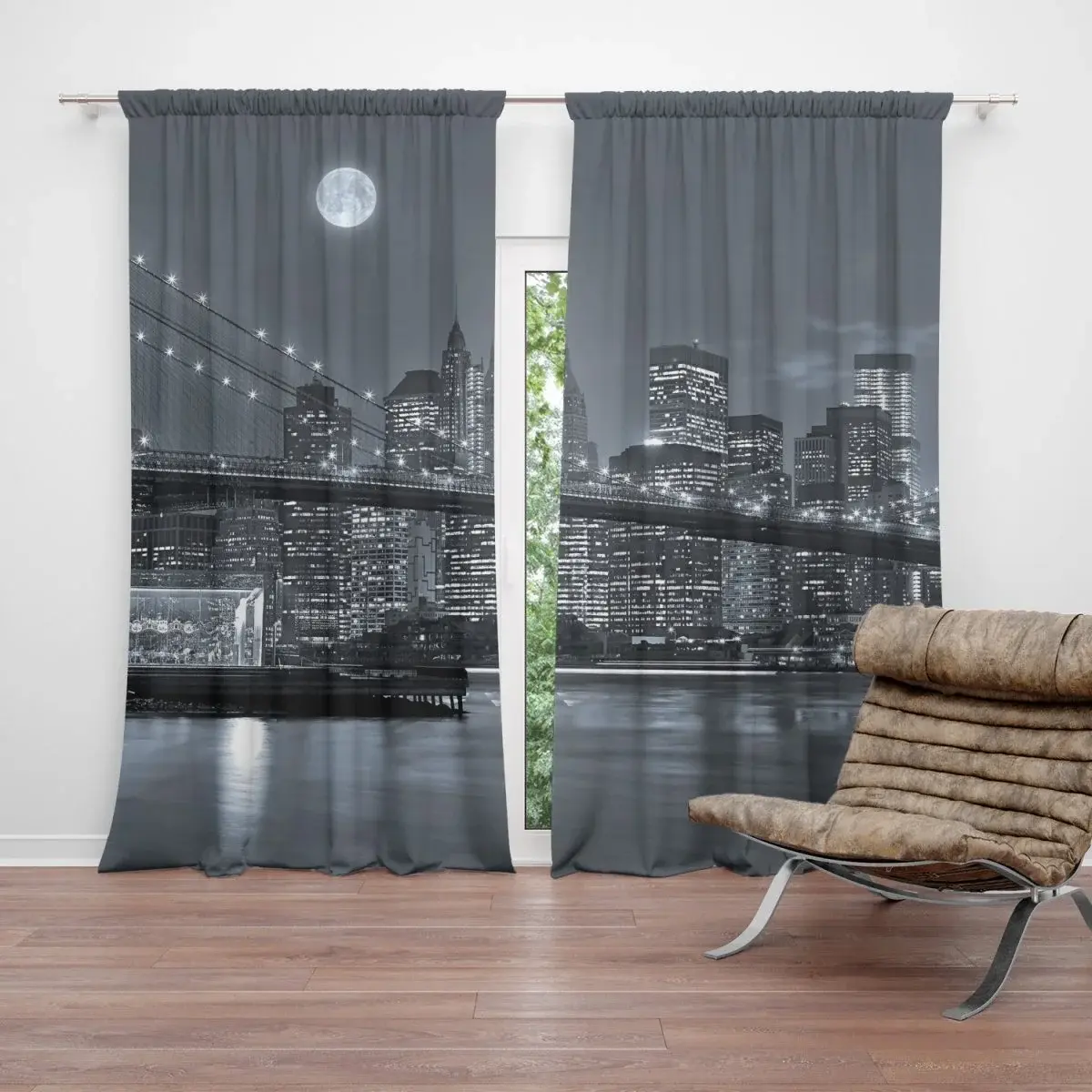 Závěs Noční New York 2: 2ks 140x250cm