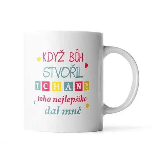 Hrnek Když Bůh stvořil tchány - 330 ml - standard