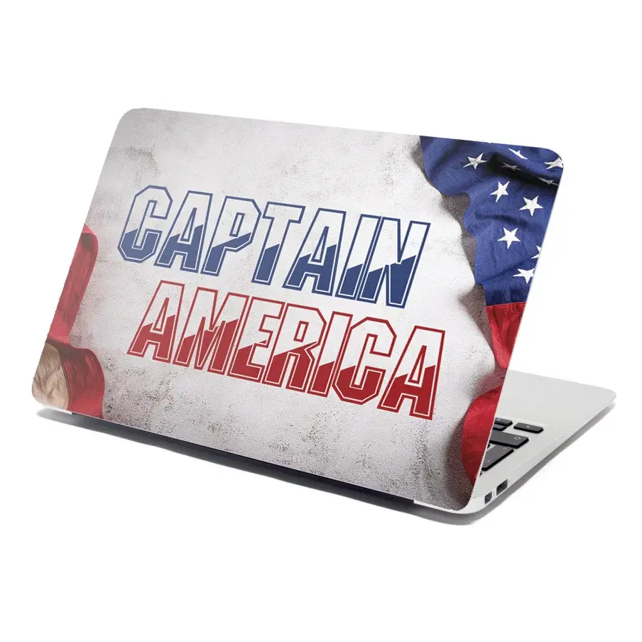 Samolepka na notebook Kapitán Amerika Vlajka - 29x20 cm