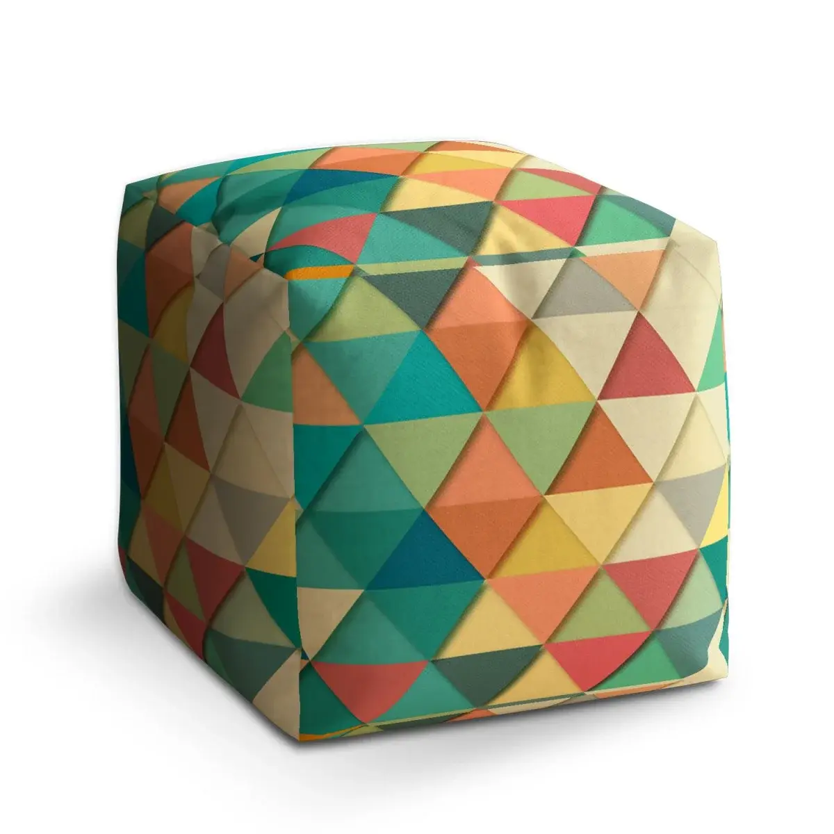Taburet Cube Trojúhelníky - 40x40x40 cm