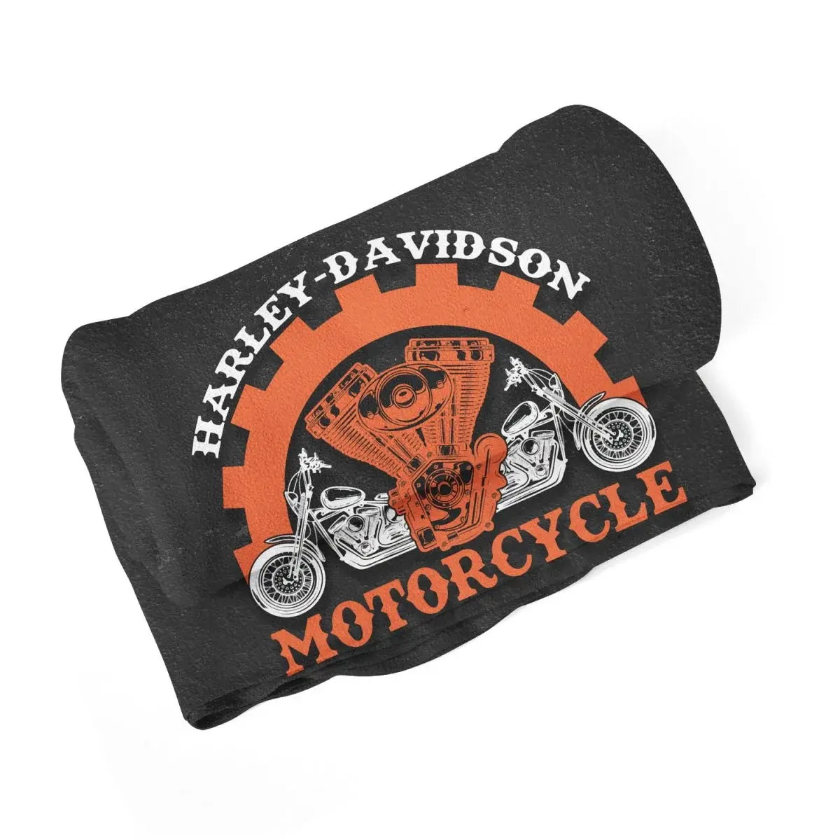 Deka Harley-Davidson motor Černé pozadí - 150x120 cm