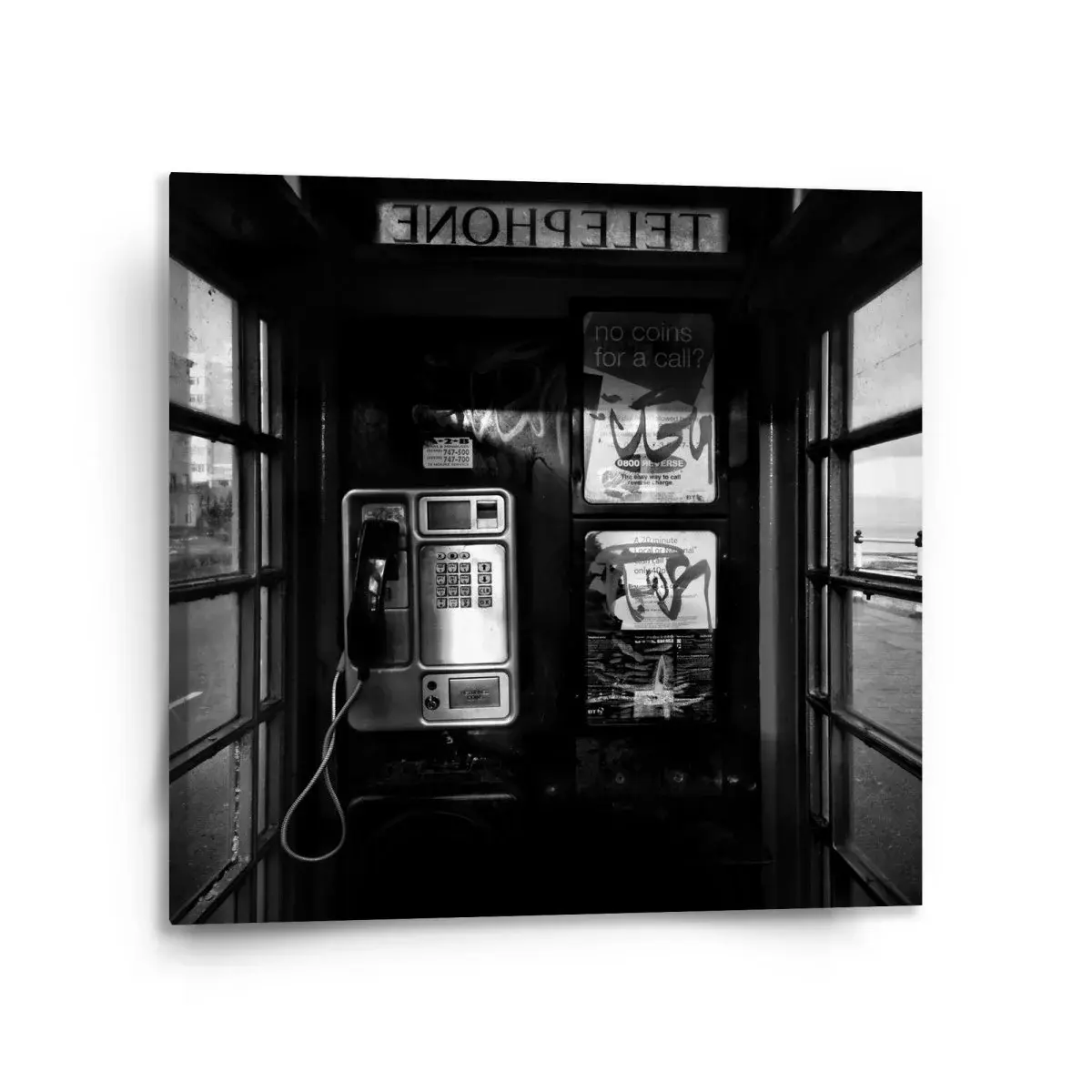 Obraz Telefonní budka - 110x110 cm