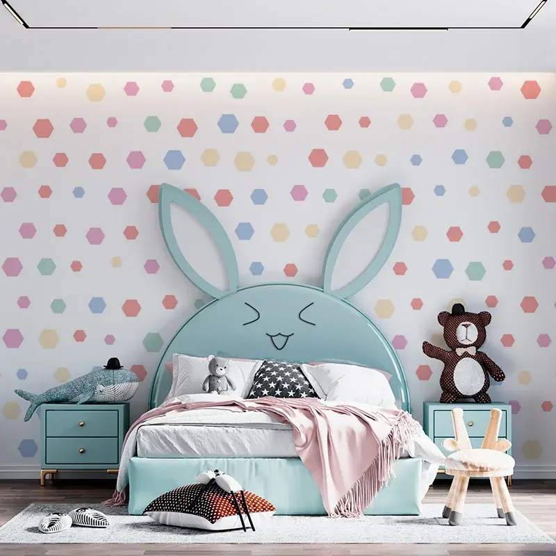 Tapeta Různě barevné puntíky - 208x125 cm