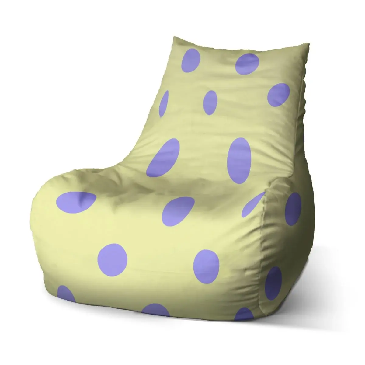 Sedací vak Bean Fialové tečky - 60 x 70 x 70 cm