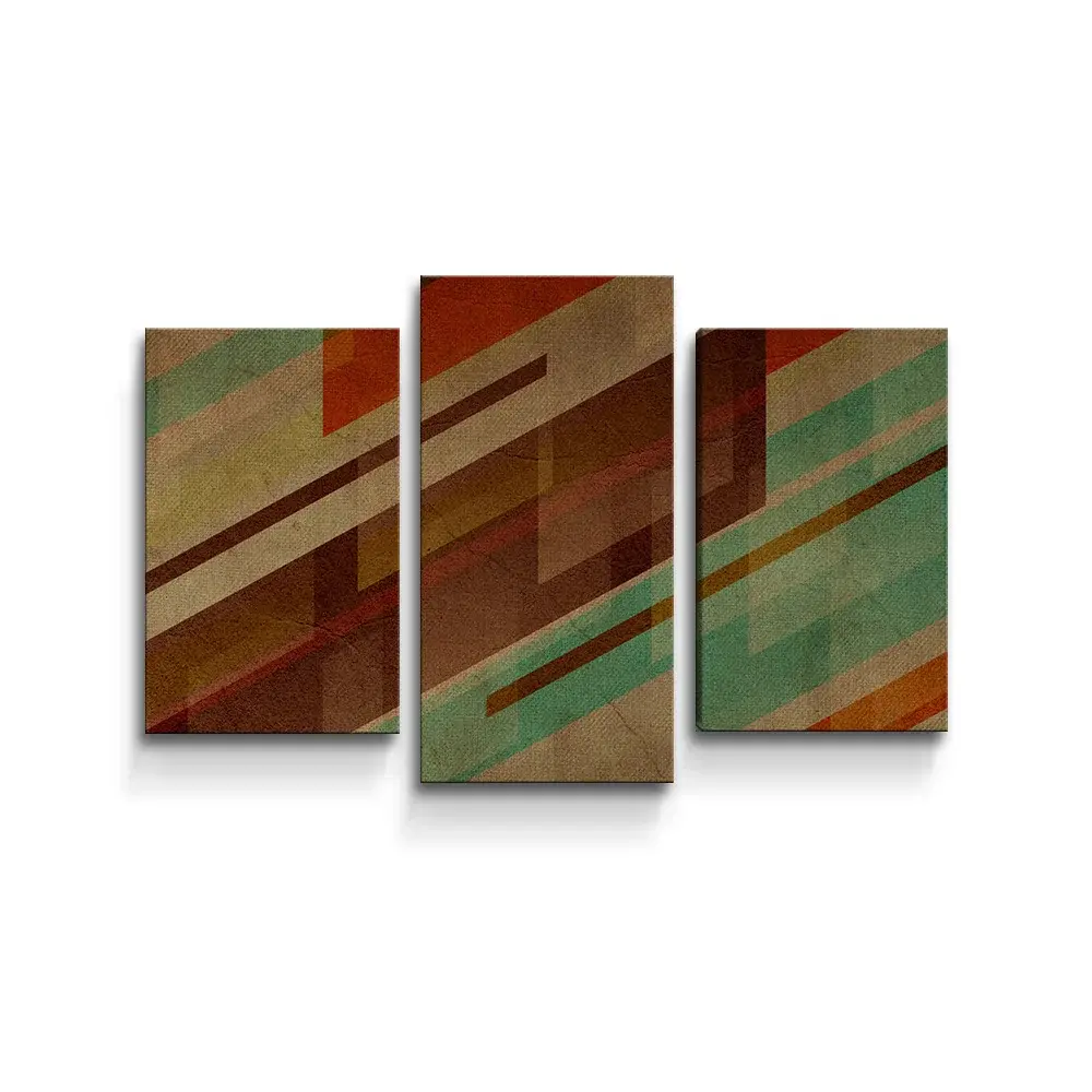Obraz - 3-dílný Hnědá abstrakce - 75x50 cm