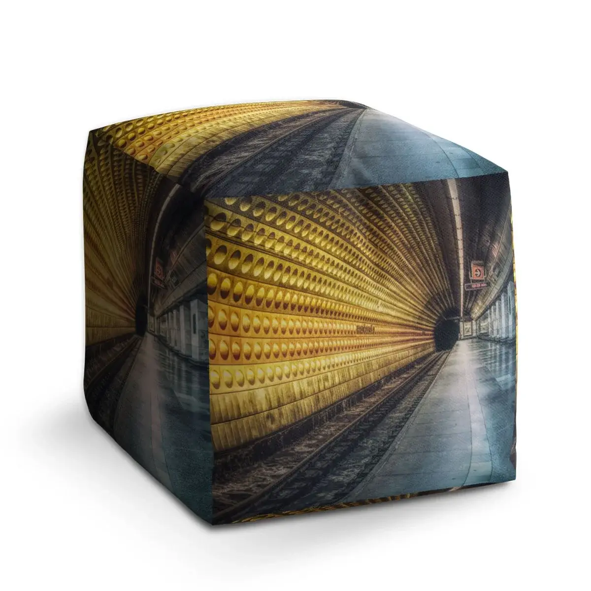 Taburet Cube Pražské metro - 60x60x60 cm