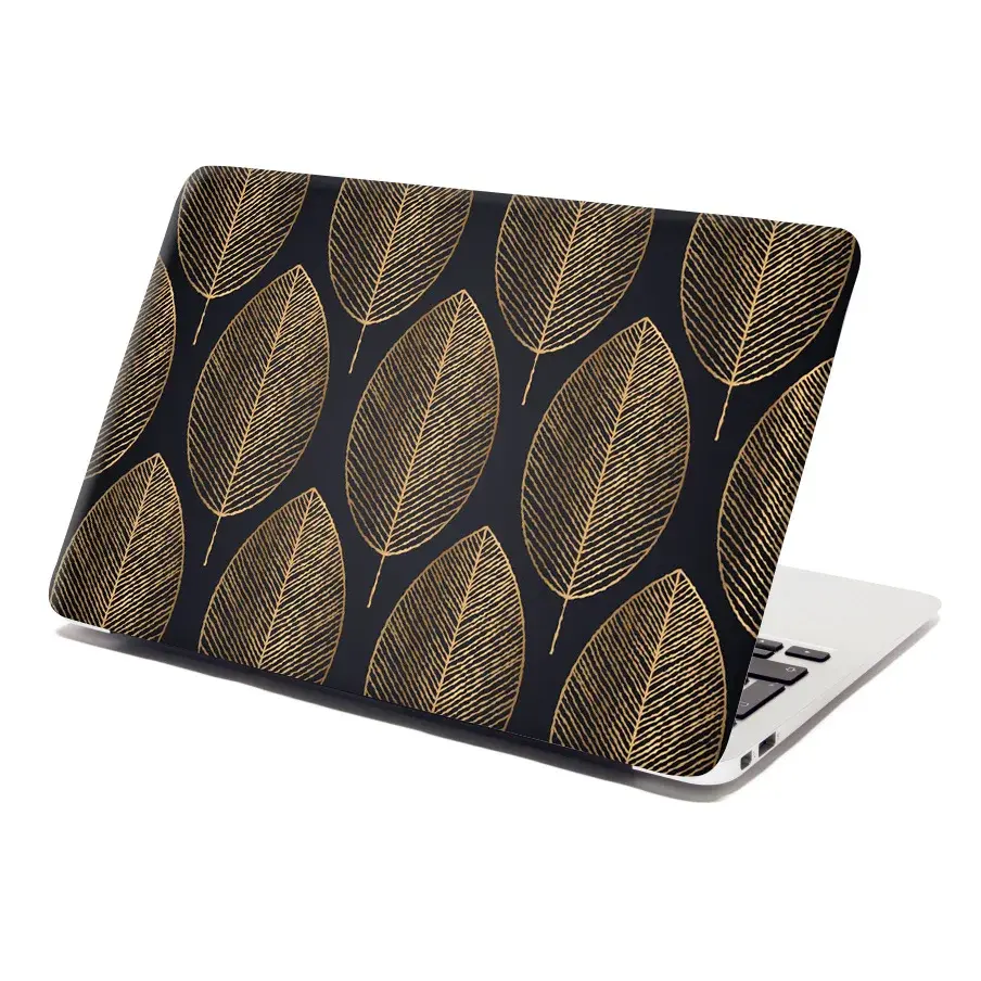 Samolepka na notebook Zlaté listy - 38x26 cm