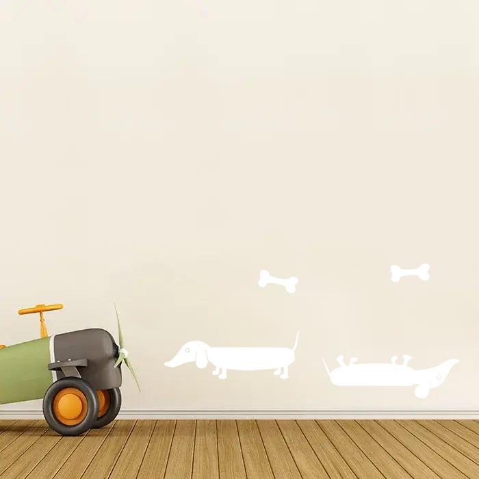 Samolepka na zeď: Jezevčíci