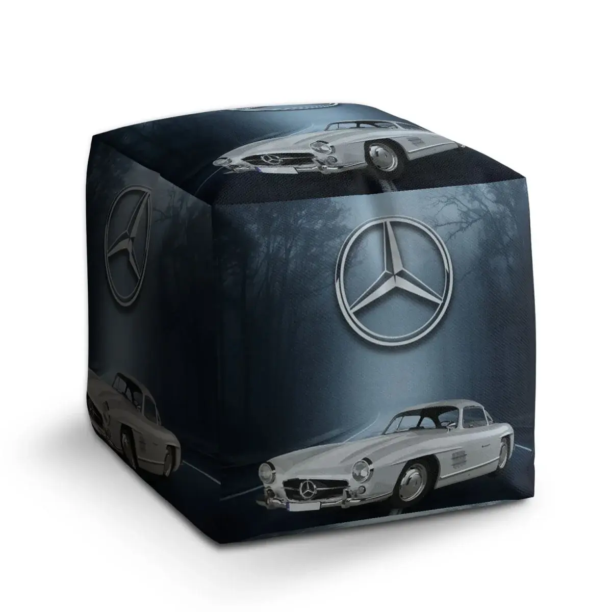 Taburet Cube Mercedes-Benz 300 SL V lese - 60x60x60 cm