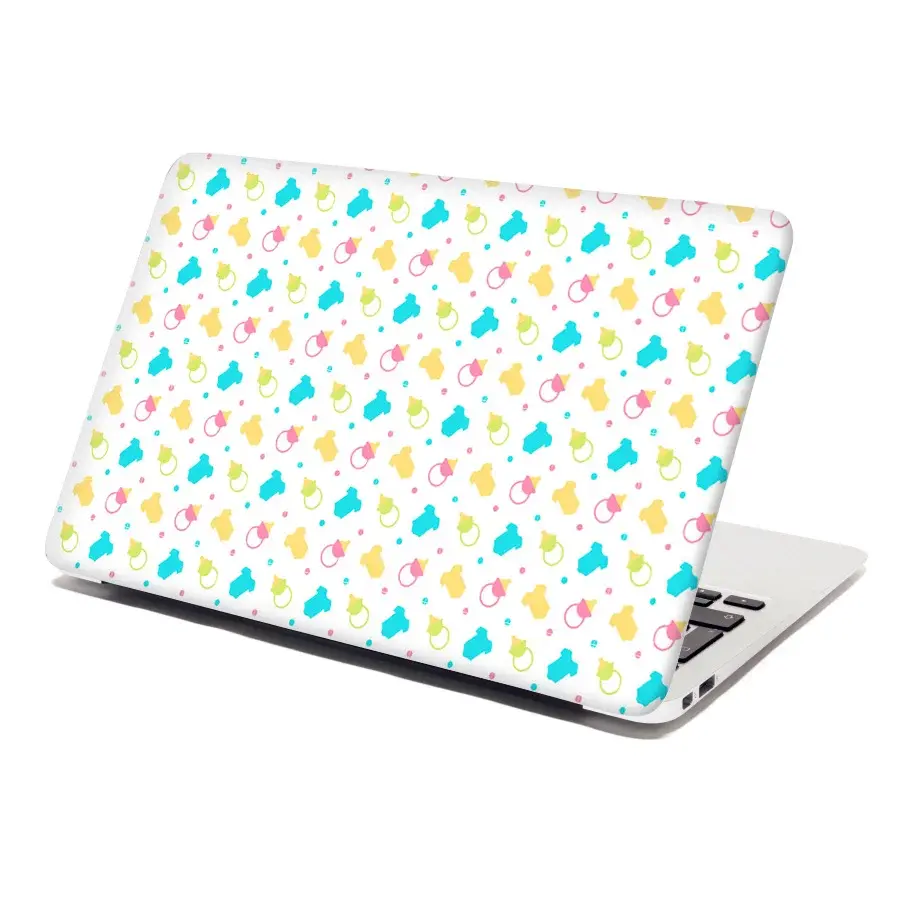Samolepka na notebook Dudlíky a body - 38x26 cm