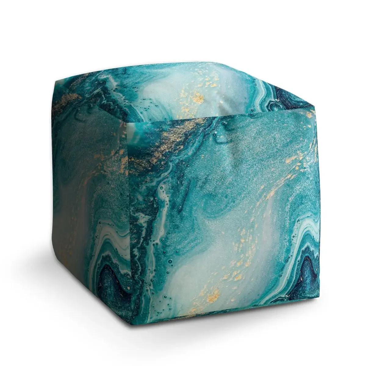 Taburet Cube Modrý pigment - 40x40x40 cm