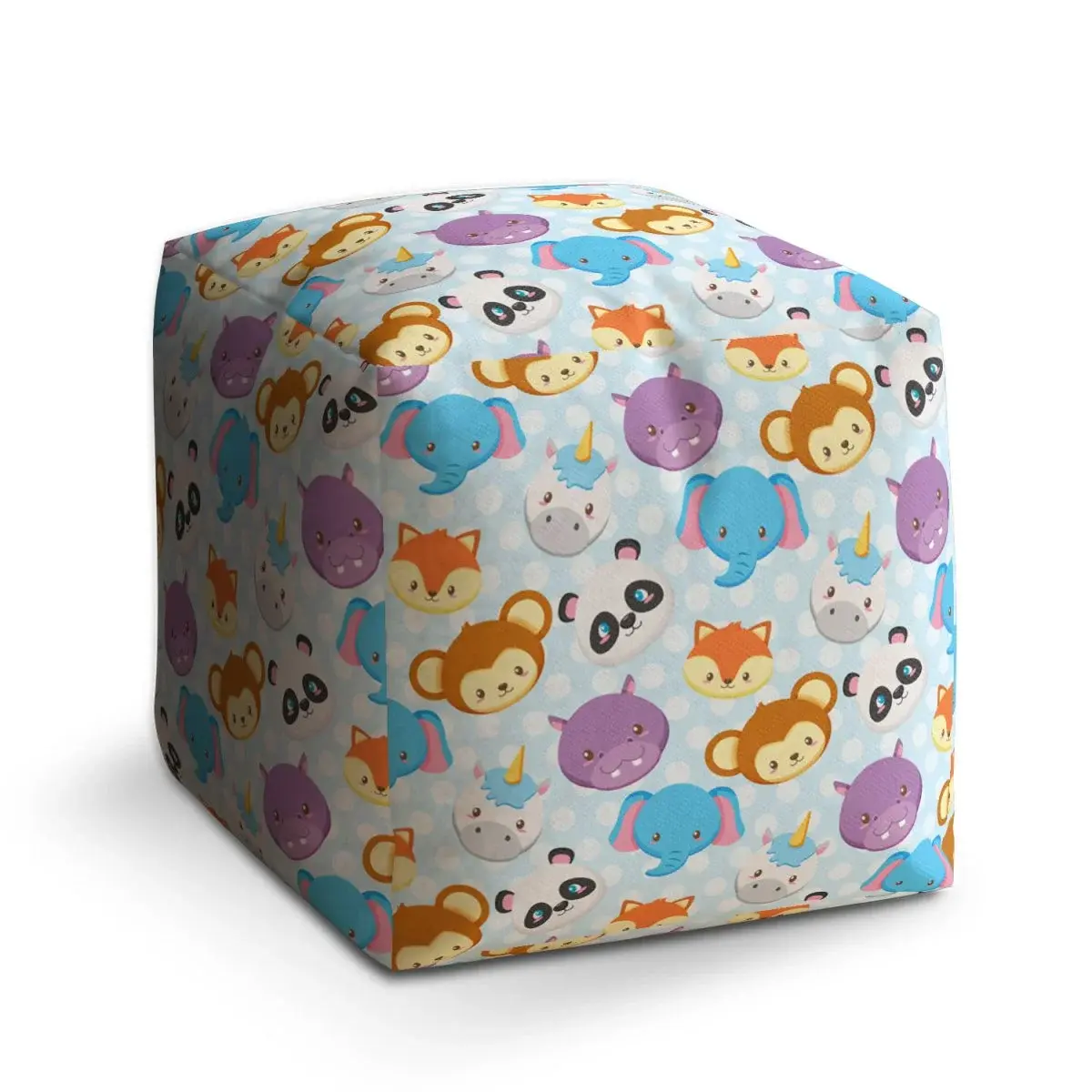Taburet Cube Zoo pro děti - 50x50x50 cm