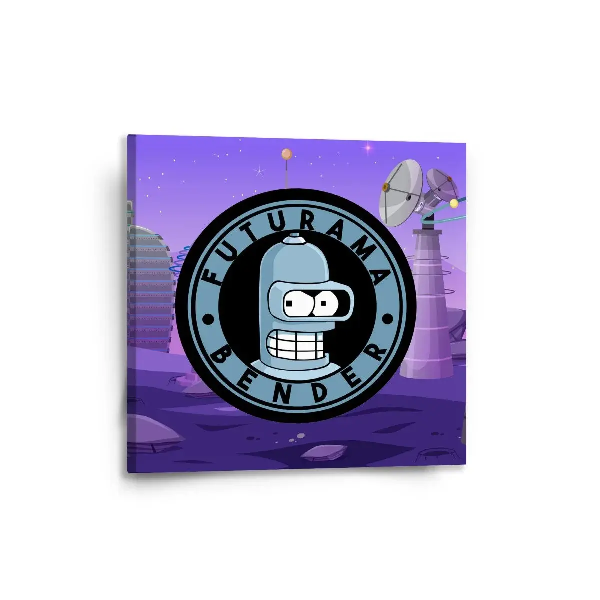 Obraz Futurama Bender Planeta s vysílači - 50x50 cm