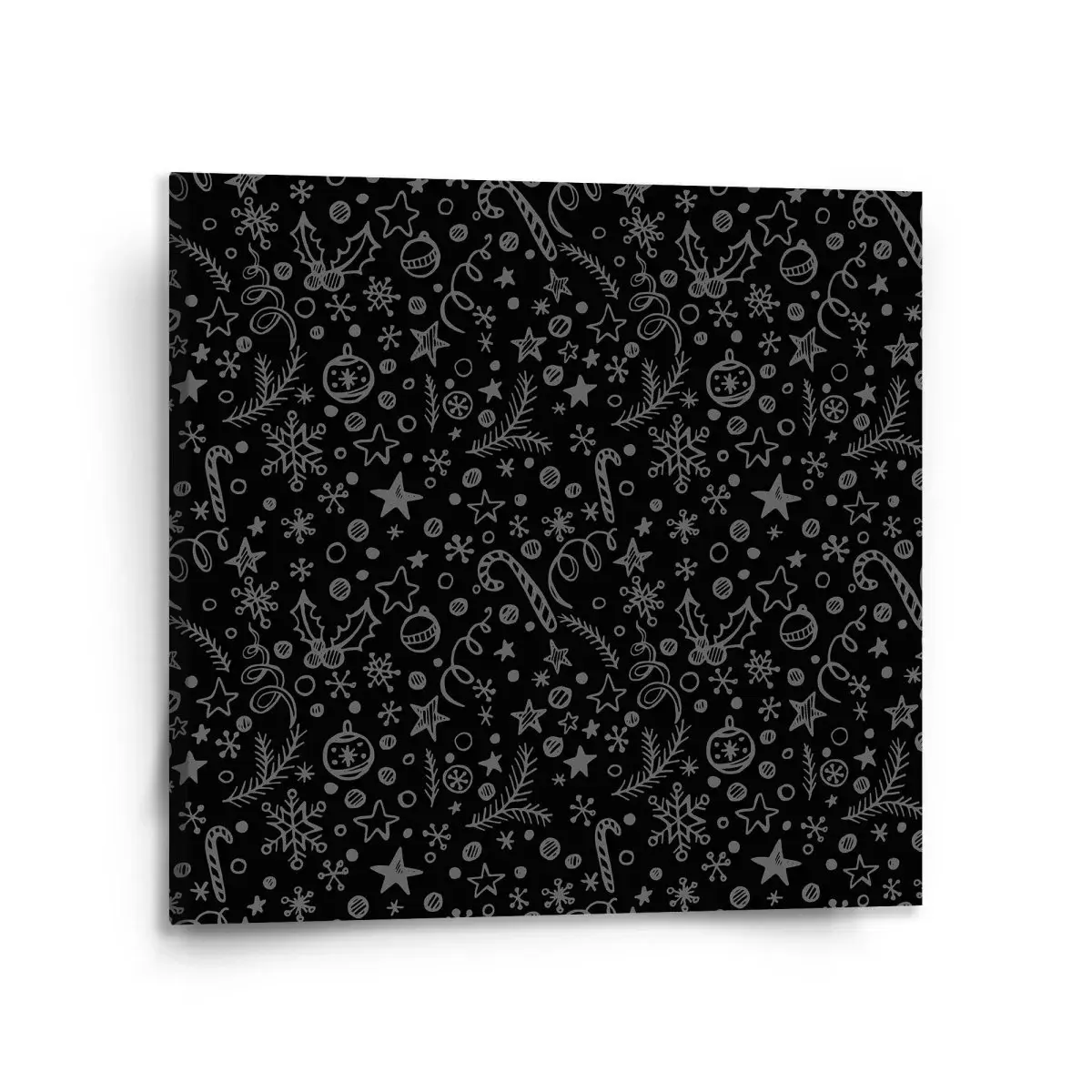Vánoční obraz Vánoce na černé - 110x110 cm