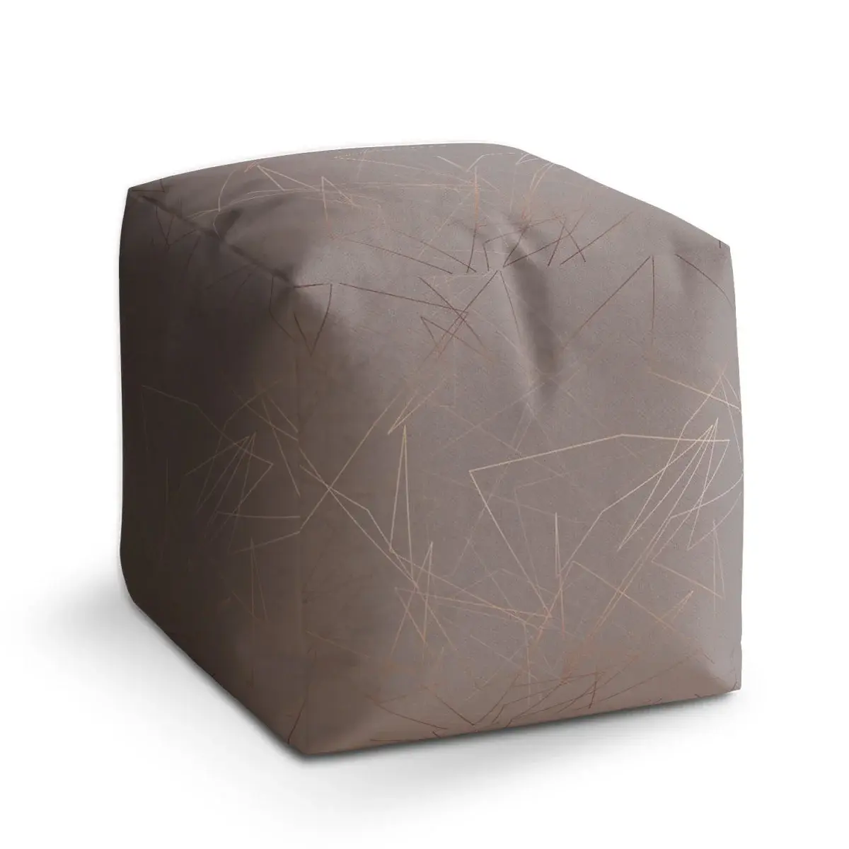Taburet Cube Trojúhelníková abstrakce - 40x40x40 cm