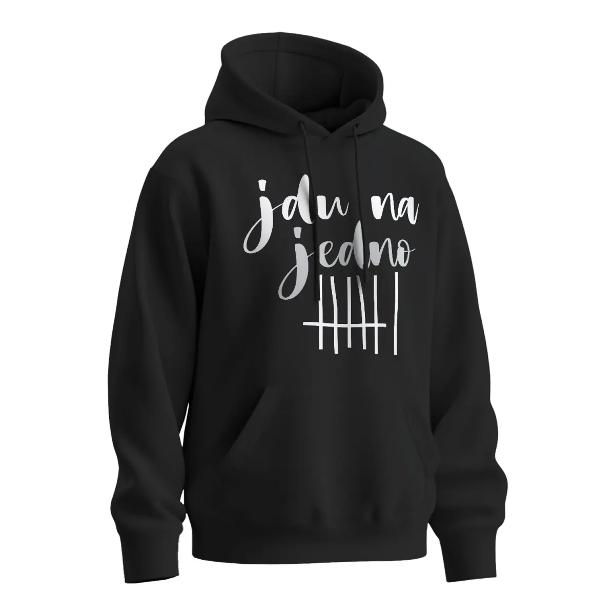Mikina s potiskem Jdu na jedno - černá