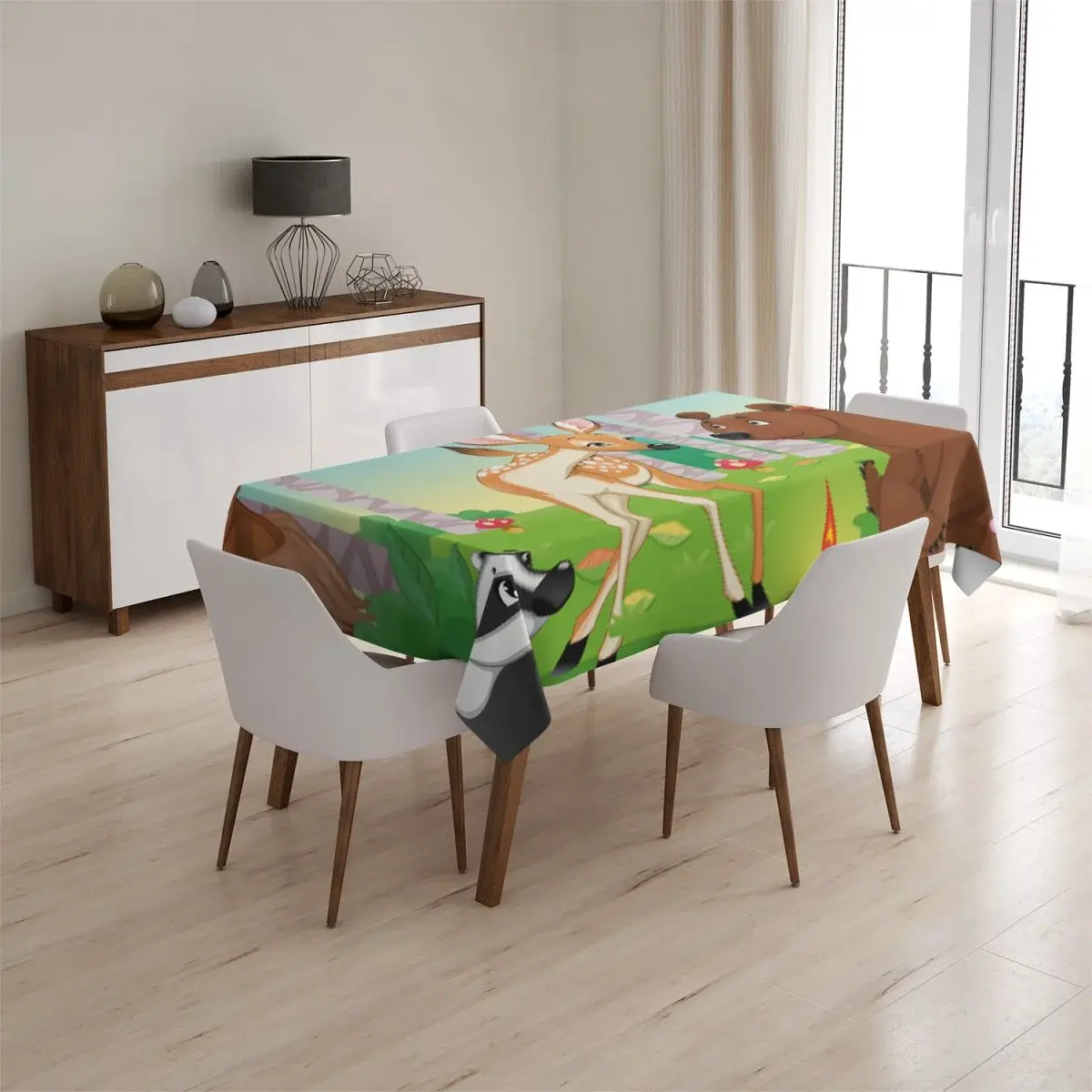 Ubrus Lesní zvířátka 2 - 90x90 cm