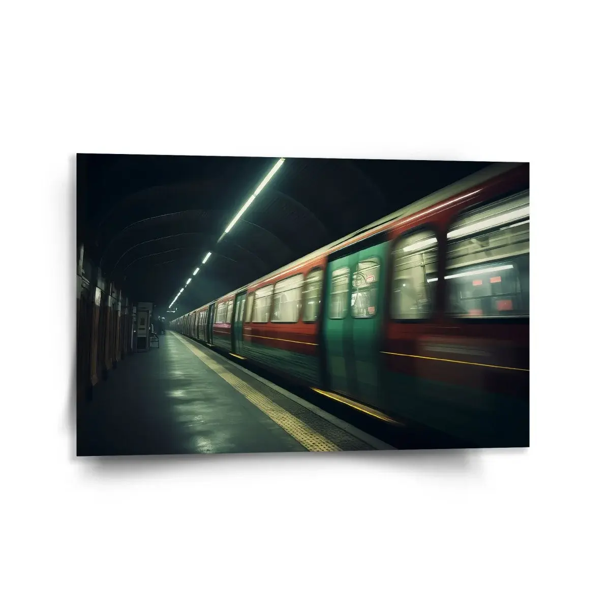 Obraz Metro v tmavé stanici - 120x80 cm