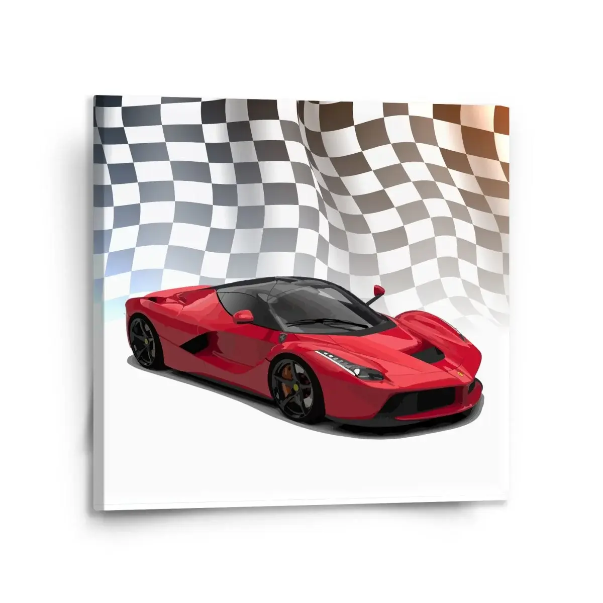 Obraz Ferrari Závodní vlajka - 110x110 cm
