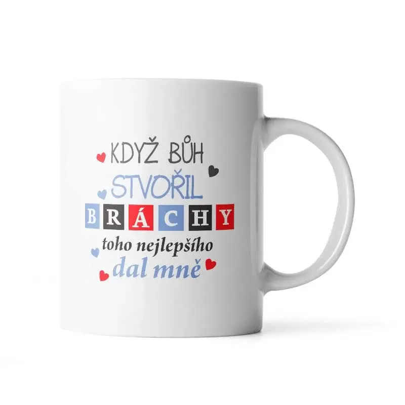 Hrnek Když Bůh stvořil bráchy - 200 ml - espresso