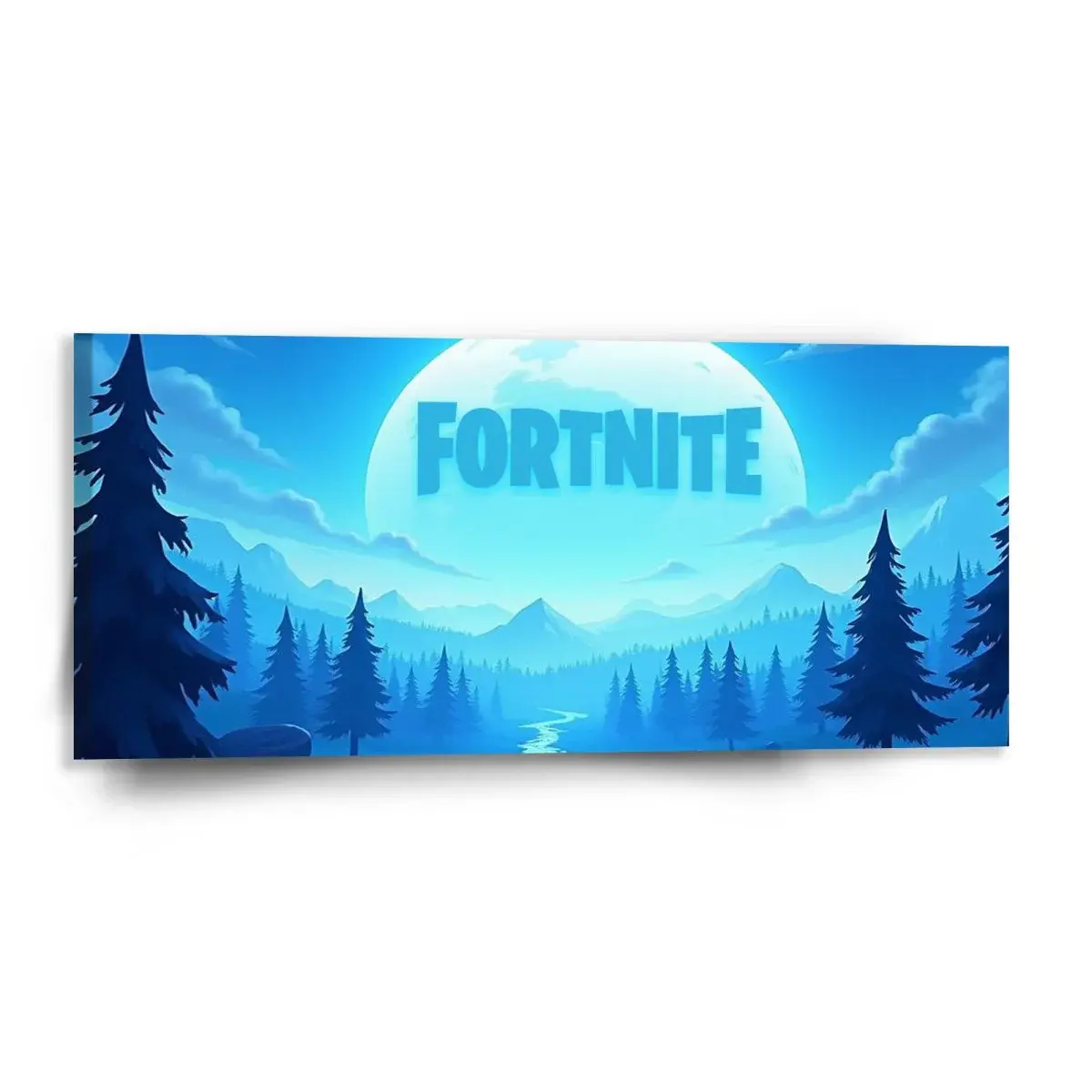 Obraz FORTNITE Modré údolí s měsícem - 110x50 cm
