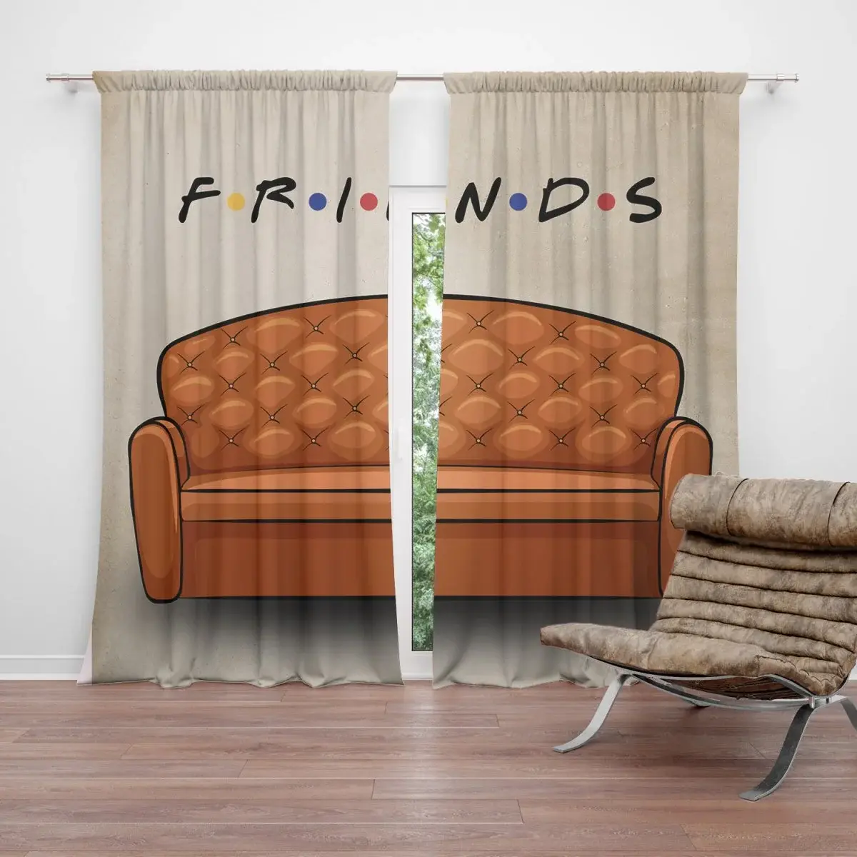 Závěs Seriál přátelé FRIENDS Gauč: 2ks 140x250cm