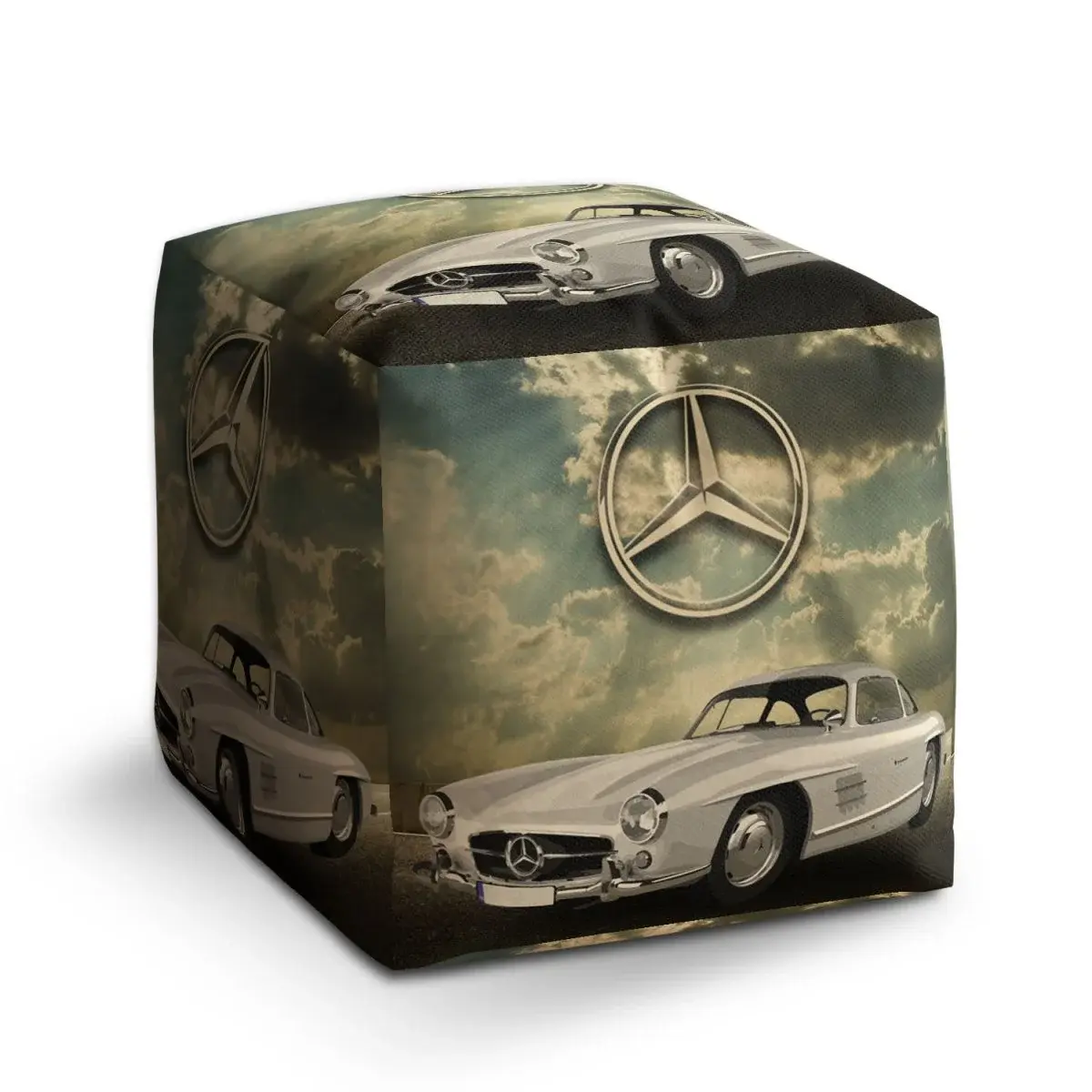 Taburet Cube Mercedes-Benz 300 SL Na silnici - 60x60x60 cm