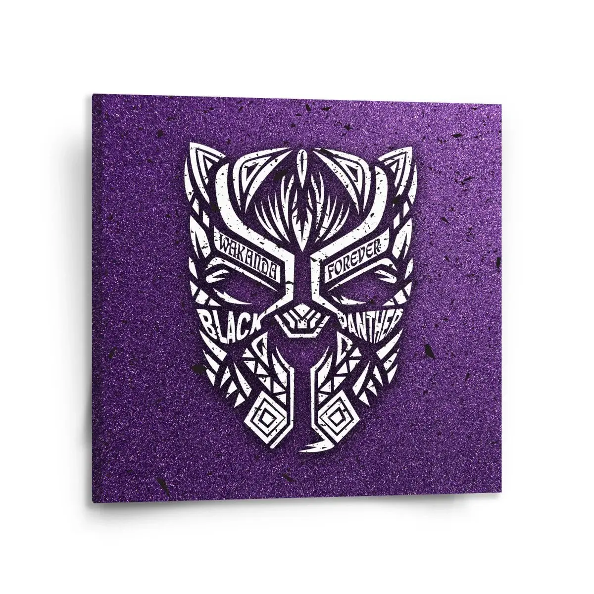 Obraz BLACK PANTHER wakanda forever Bílý - 110x110 cm