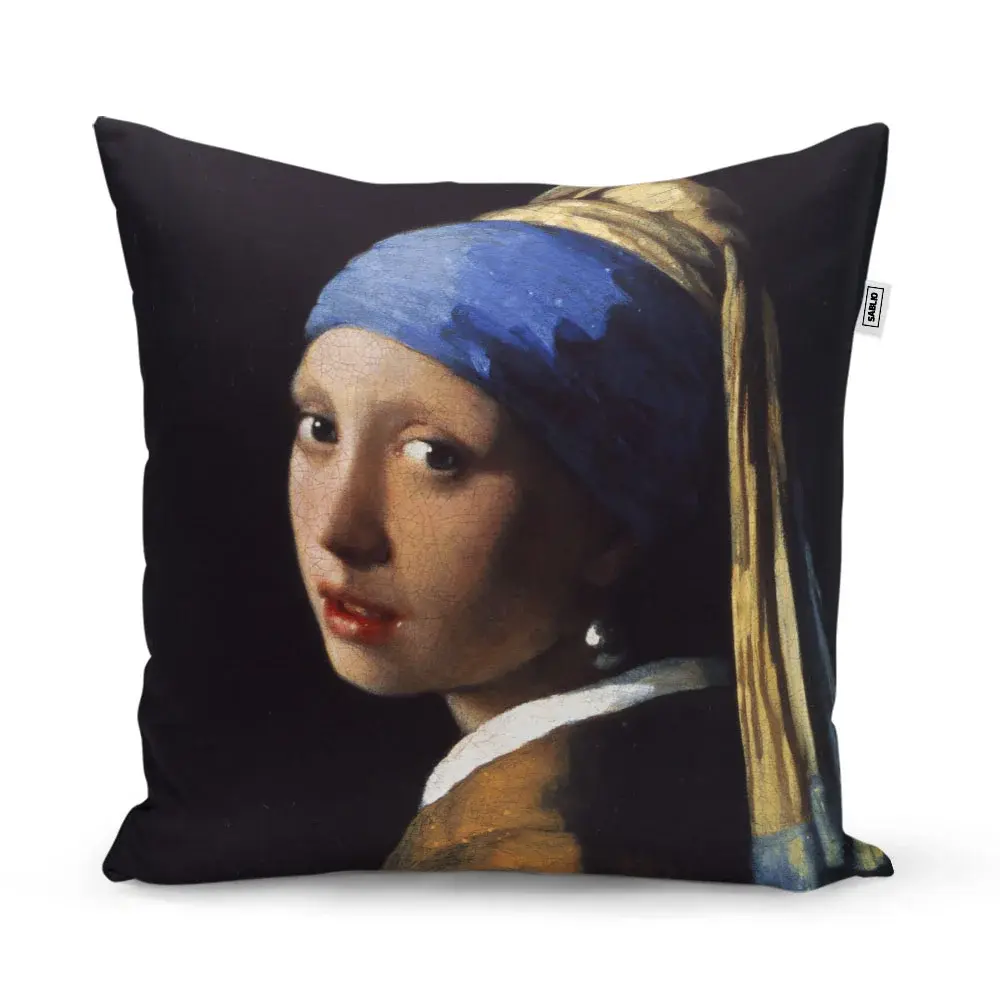 Polštář Dívka s perlou - Johannes Vermeer - 50x50 cm