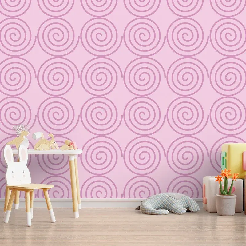 Tapeta Růžové spirály - 125x75 cm