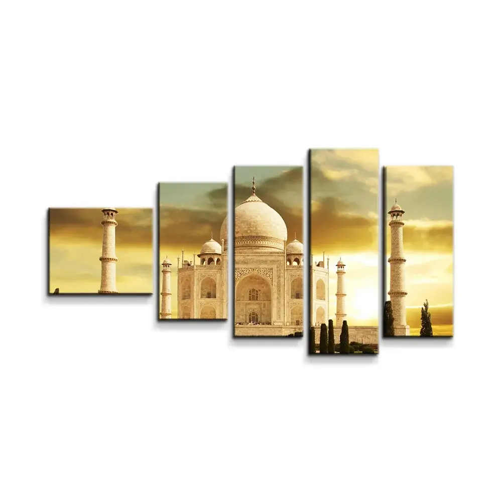 Obraz - 5-dílný Taj Mahal - 100x60 cm