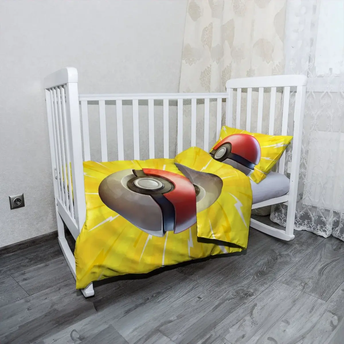 Mikroplyšové dětské povlečení do postýlky Pokemon ball Exploze