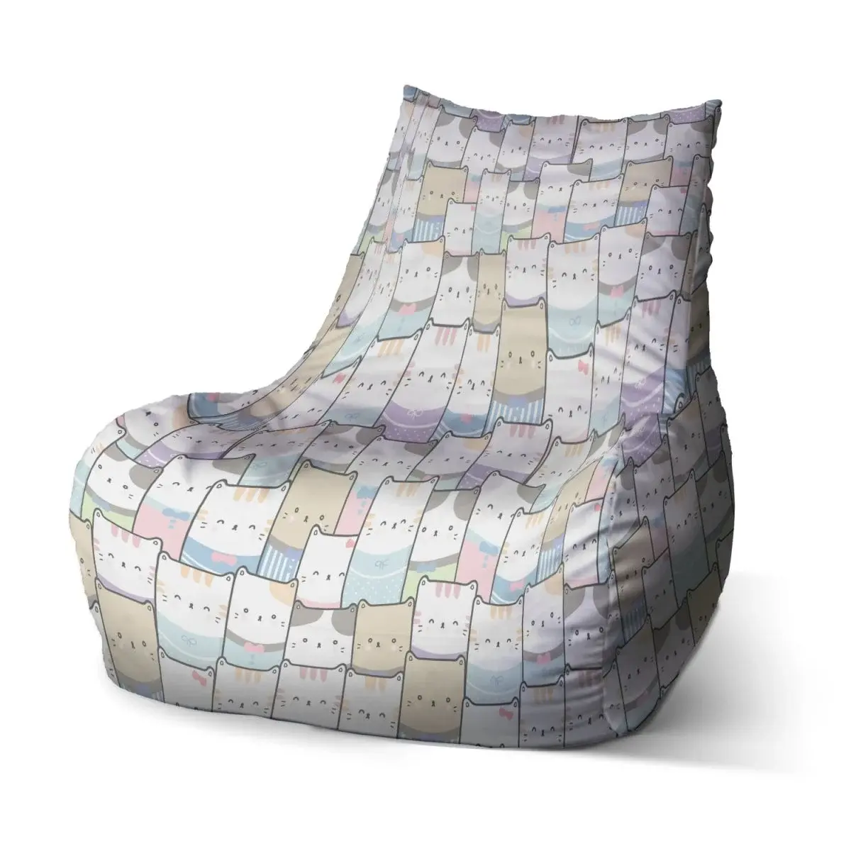 Sedací vak Bean Kreslená koťátka - 100 x 90 x 45 cm