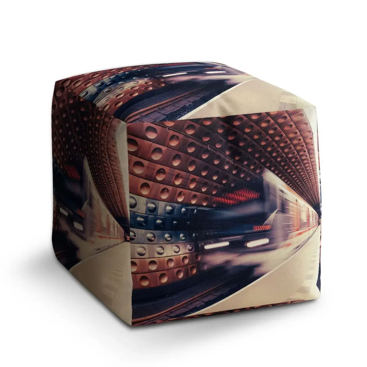 Taburet Cube Metro v barevné stanici - 60x60x60 cm